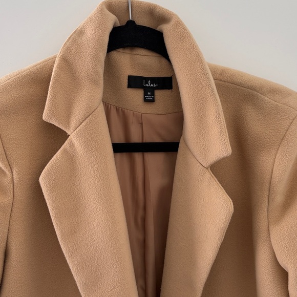 Lulus Harriet Long Double-Breasted Tan Coat - Picture 7 of 8